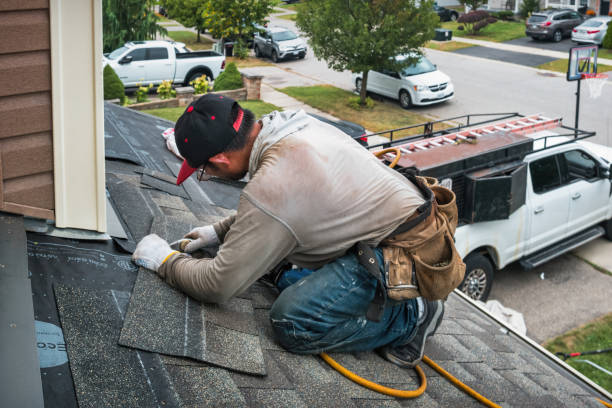 Professional Roofing technician working in West Camp, NY